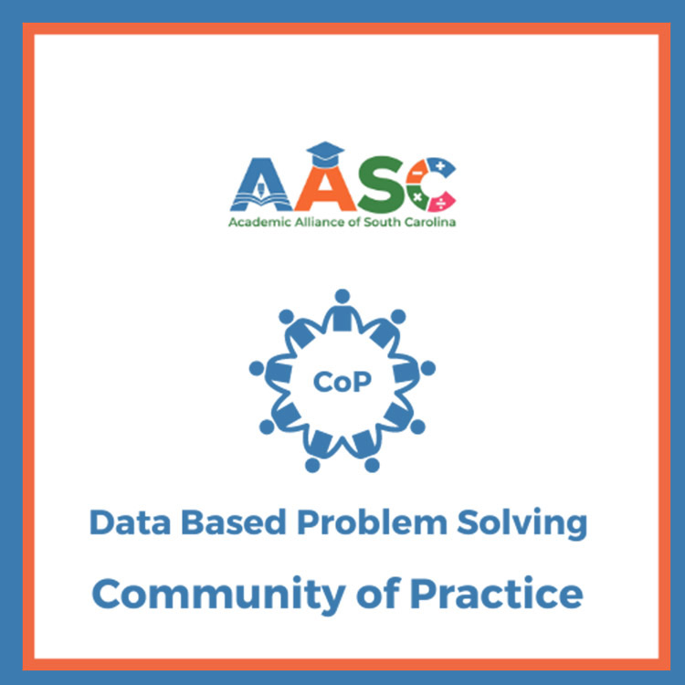 This is a graphic of the AASC logo and Data Based Problem solving Community of Practice.