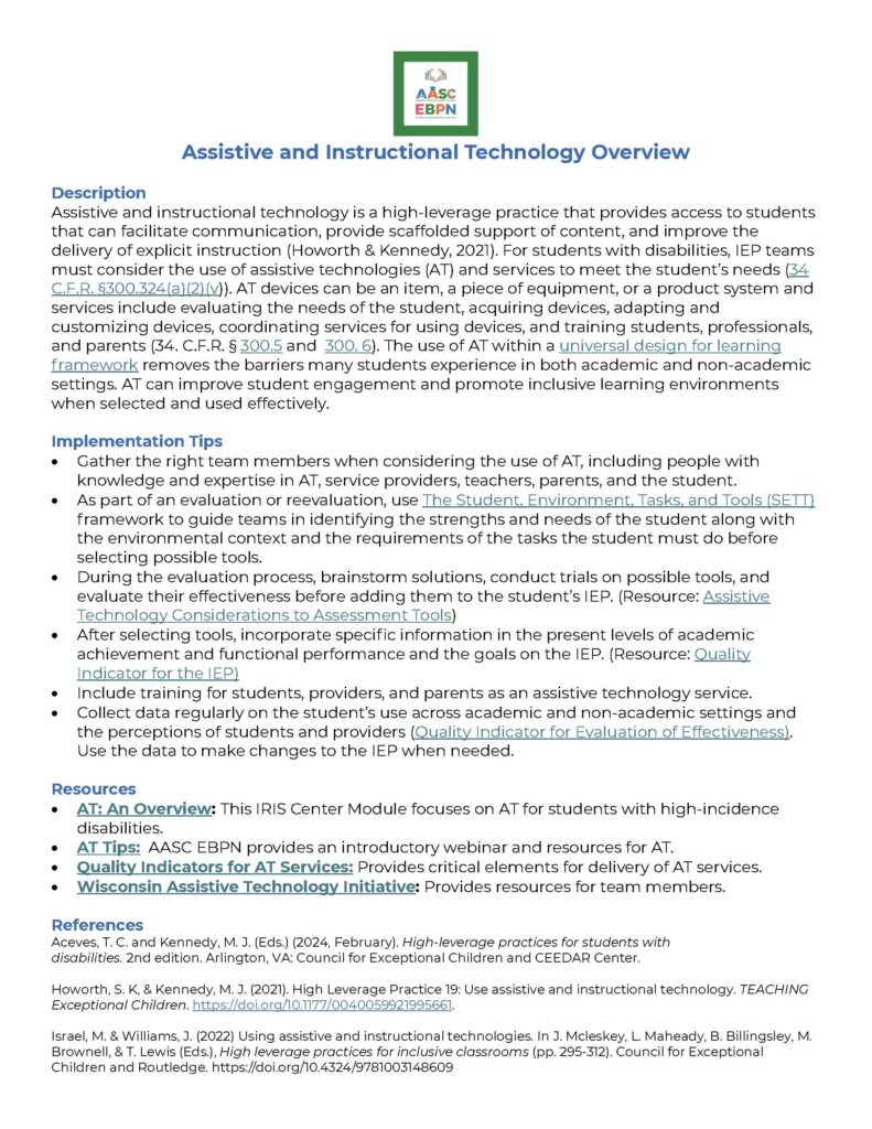 Assistive Technology One Pager