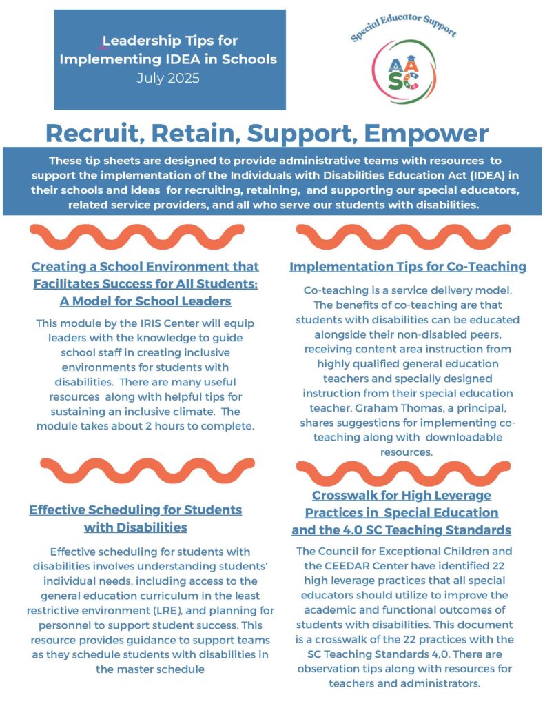 July Special Educator Support