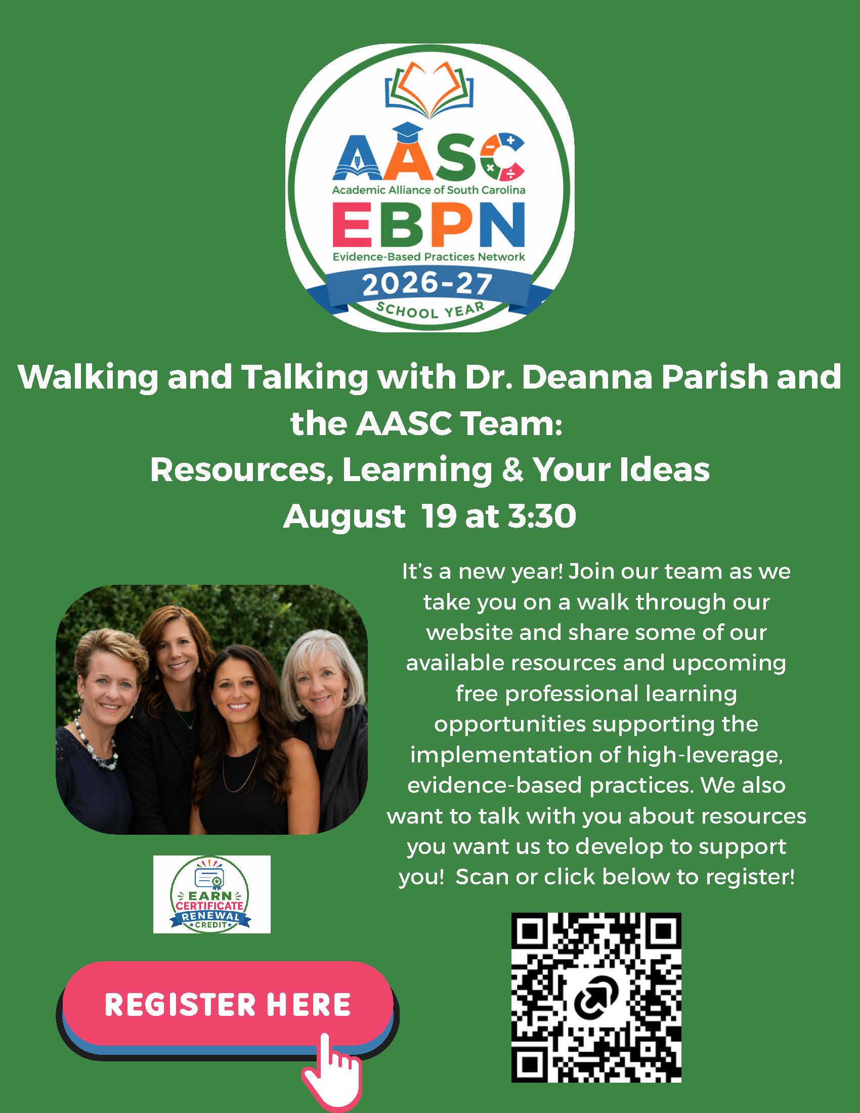 Walking and Talking with AASC Resources, Learning & Your Ideas ()